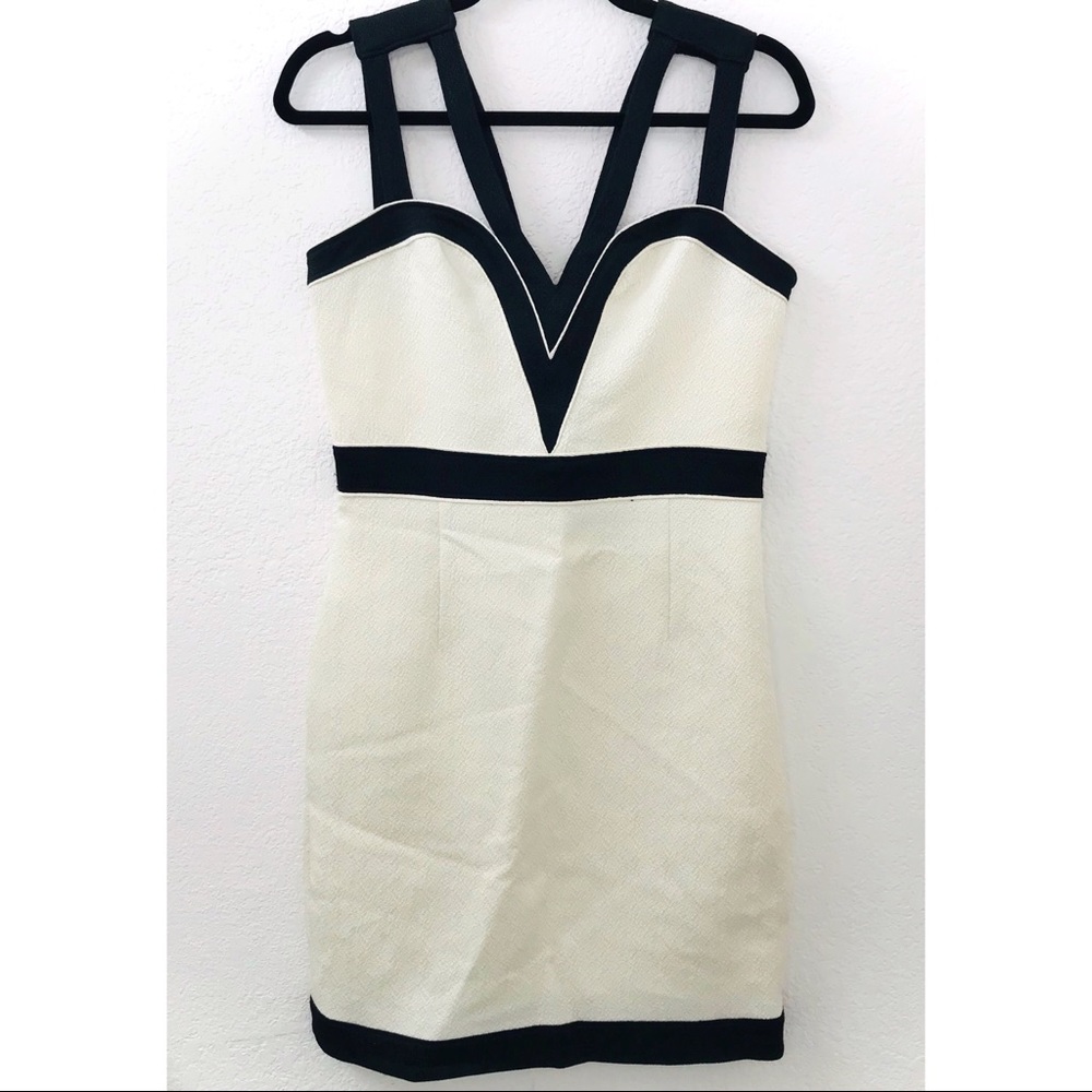 Elene Cassis Black and Ivory Cocktail Dress